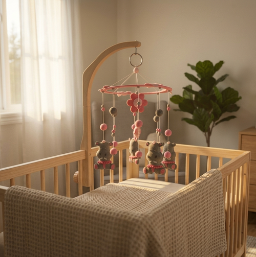 Nursery Mobile – Dancing Hippo